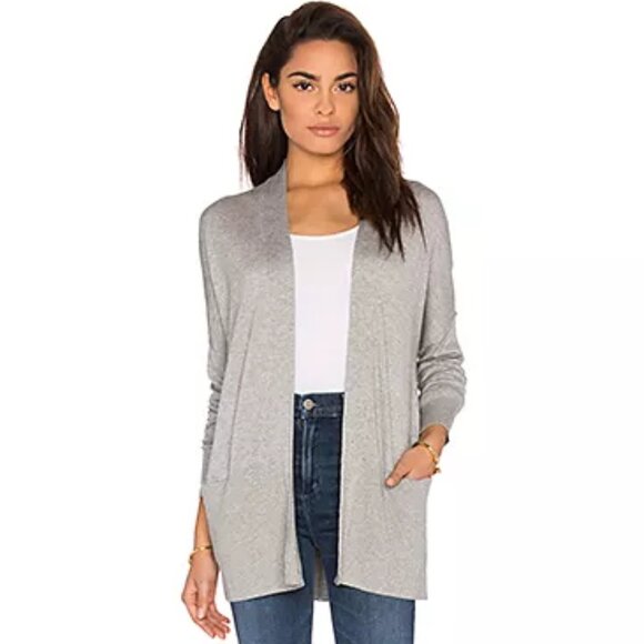 Vince - Silk Cashmere Blend Open Front Cardigan XSNew